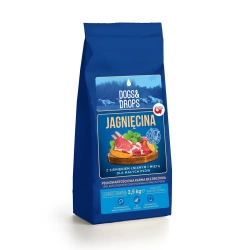 Sucha karma hipoalergiczna bezzbożowa z jagnięciną dla małych psów – małe chrupki