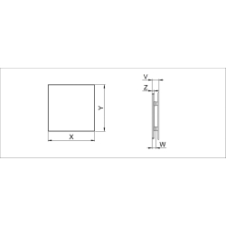 Panel szklany biały system+ do wentylatora kratki PTG125 Awenta
