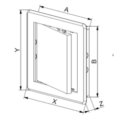 Drzwiczki rewizyjne czarne plastikowe 15x20 Awenta