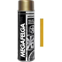 Farba do felg złoty lakier akrylowy spray 500ml MEGAFELGA G
