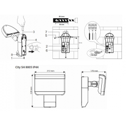 Lampa halogen led oprawa  3700lm 40W A+  IP44