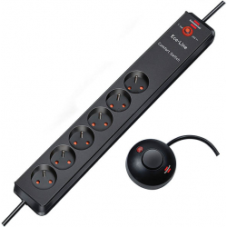 Przedłużacz listwa 6 gniazd 2m wyłącznik nożny niemiecka Eco-Line Comfort Switch 6 gniazd 2m H05VV-F 3G1,5