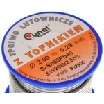 Cyna lutownicza spoiwo lutownicze topnikiem 2mm 250g SN60PB40 SN60PB40