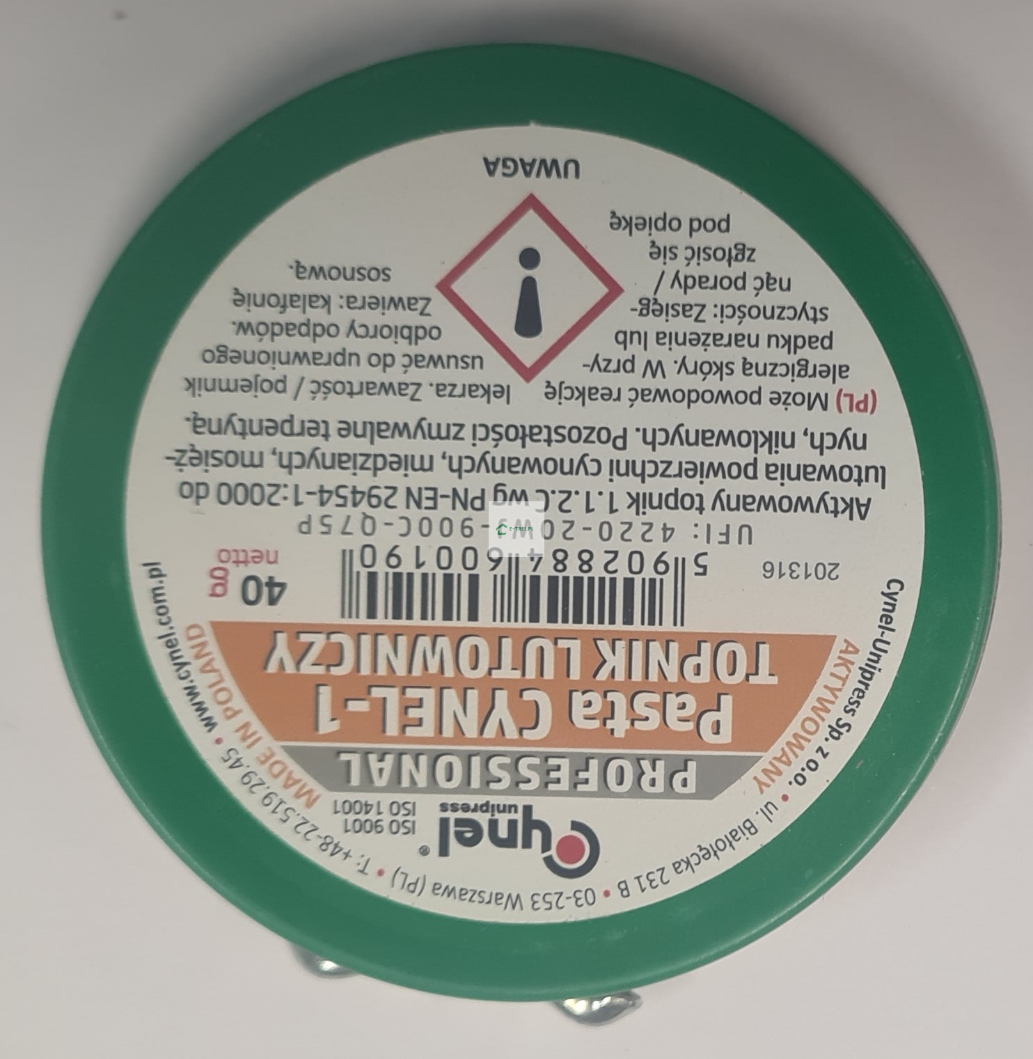Pasta CYNEL-1 topnik lutowniczy 40g
